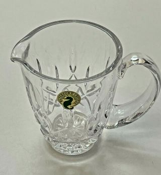 Waterford Crystal Cut Glass Creamer Pitcher 4 " With Sticker
