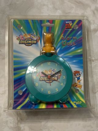 Vintage Digimon Alarm Clock Agumon Fox Kids Playfully Yours In Package 2000
