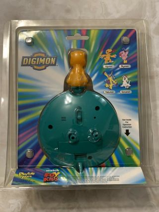 Vintage Digimon alarm clock Agumon Fox Kids Playfully Yours in package 2000 3