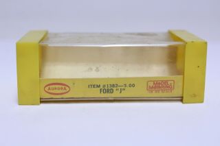 Vintage Ho Scale Aurora Tjet Ford J Slot Car Cube & Paper Label Only