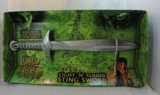 Fu Toybiz Toy Biz Lord Of The Rings Electronic Light N Sound Sting Sword Toy