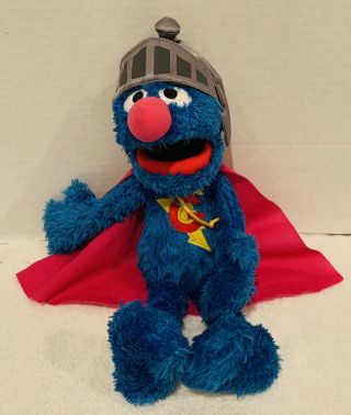 Sesame Street Grover Talking Plush 16 " With Cape 2010 Great 32690