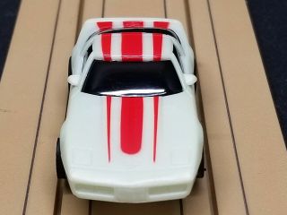 Tyco Ho Scale Slot Car Chevrolet Corvette Nite - Glow In The Dark Red Strippes Tes