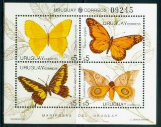 Uruguay 1995 Fauna Butterfly Ss Yv.  B52 Mnh