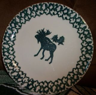 Folk Craft Moose Country By Tienshan 101/4 " Dinner Plates Green 1 Of 4 Available