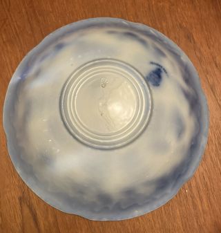 Flow Blue Ridgways England Royal Semi Porcelain Gainsborough Serving Bowl 9 - 1/2” 3
