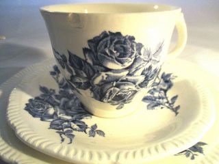 Royal Swan Mini Tea Cup Set With Saucer And Bread Plate.  Rosemary Design.