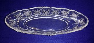 Heisey Crystal Orchid 5025 Pattern Oblong Celery Or Relish Dish - 12 "