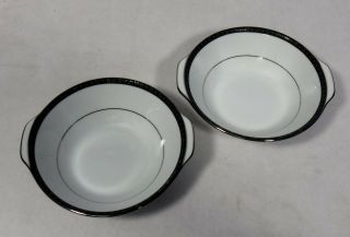 Noritake China Peking 2229 Pattern Set Of 2 Lug Cereal Or Dessert Bowls - 6 - 1/2 "