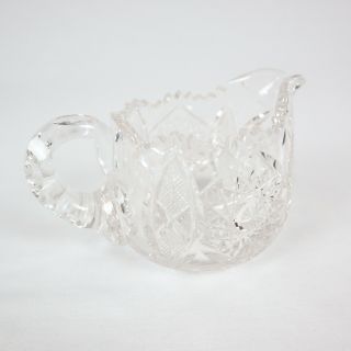 Crystal Cut Glass Creamer 3 "