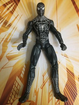 Hasbro Marvel Legends Black Spider - Man 3 Symbiote Tobey Maguire 6” 2007 Mcu 1:12