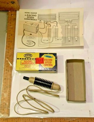 1964 Aurora Model Motoring Racing Speed Control Ho Scale Slot Car W Box/papers