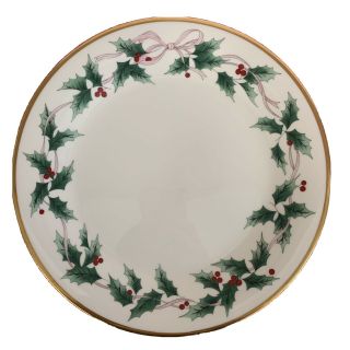 Mikasa Ribbon Holly Dinner Plate - Christmas Minor Flaw