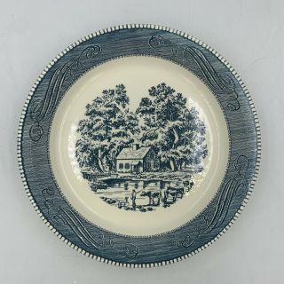 10 " Pie Plate Royal China Sebring Ohio Currier And Ives Return From Pasture