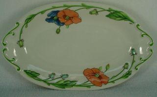 Villeroy & Boch China Amapola Pattern Oval Pickle Or Relish Dish - 9 - 5/8 "