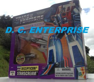 Hasbro Transformers G1 Commemorative Series Ii Starscream Openbox No Decals