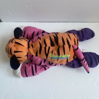 Vintage 90s Rare Lisa Frank Orange Purple Pink Tiger Forrest Plush Pillow 24”