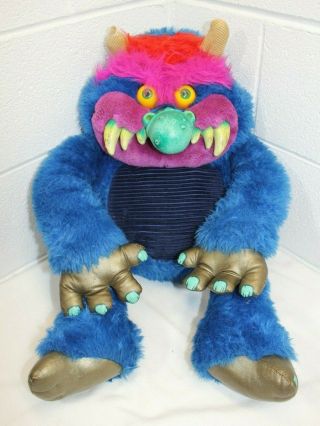 Vintage 1986 My Pet Monster 24 " Large Plush Stuffed Toy Pillow,  No Cuffs,