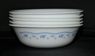 Corelle Morning Blue 6 Inch Soup Cereal Bowls - Set of 5 2
