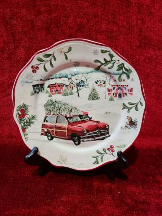 Better Homes & Gardens Winter Forest Station Wagon Salad Plate