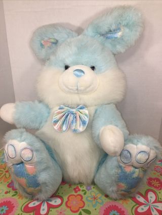 Vguc - 24”dan Dee Hoppy Hopster Large Easter Bunny Rabbit Plush Light Blue Stuffed