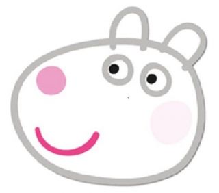 Suzy Sheep Officially Licensed Single Card Party Fun Face Mask From Peppa Pig