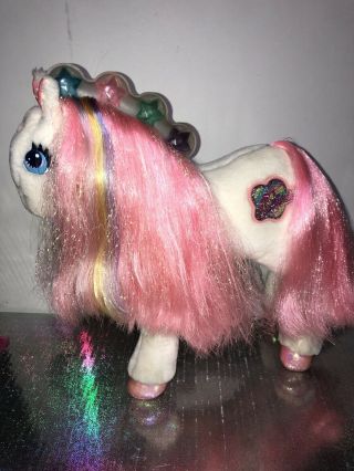 1991 Mattel Pj Sparkles Blaze Horse Plush Toy Poseable Lights Up Stuffed Animal