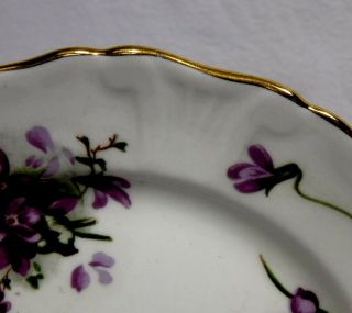 HAMMERSLEY England china VICTORIAN VIOLETS pattern Bread Plate - 6 - 3/8 