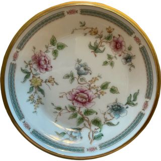 Lenox Morning Blossom Bread Plate Pink Blue Yellow Flowers Gold Band Lg Floral