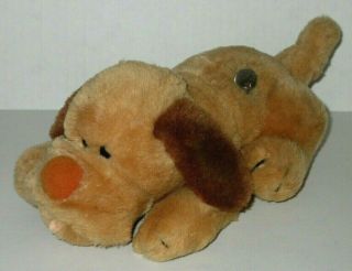 Vintage 1984 R Dakin Musical Puppy Dog Wind Up Brown Plush Stuffed Animal