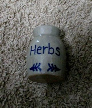 Beaumont Brothers Pottery Crock Spice Herbs Jar 1995 Vgc
