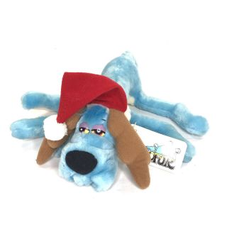 Dakin Foofur Phil Mendez Plush Blue Dog Xmas Reindeer W Tag Vintage 80’s