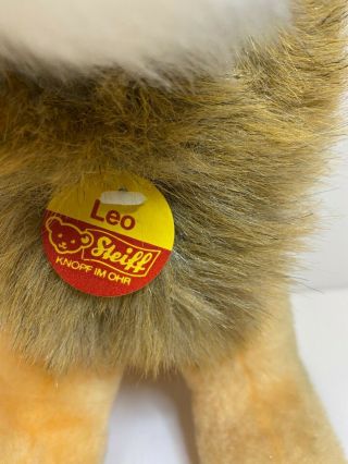 Steiff Standing Velveteen Leo Lion Vintage Collectible 0805/26 1964 - 1969 3