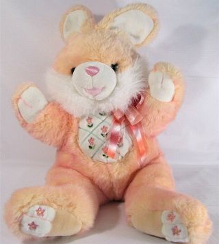 24 " Dandee Dan Dee Hoppy Hopster Bunny Rabbit Lite Pink White Plush Stuffed