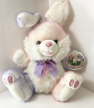 Dan Dee Hoppy Hopster Large Plush Easter Bunny Rabbit Plush Purple Pink Stuffed
