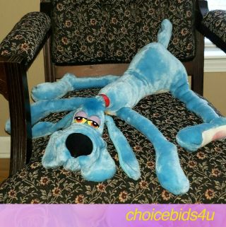 Vintage 1984 Dakin Foofur 20 " Blue Dog Plush Stuffed Animal Phil Mendez
