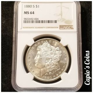 Ngc Ms64 1880 - S Silver Morgan Dollar