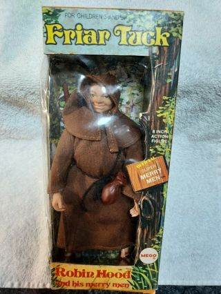Vintage Mego:robin Hood : Friar Tuck & Little John 1974 Box.