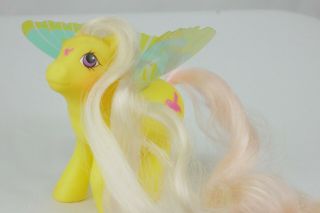 My Little Pony G1 Yellow Baby 1988 Hasbro Summer Flutter Wings Humming Bird Euc