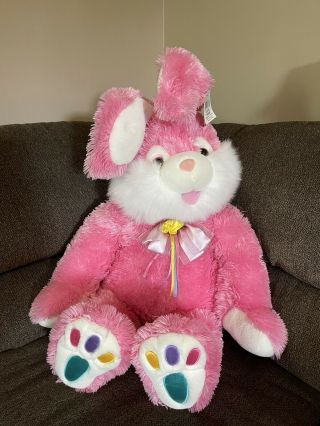 Dan Dee Rabbit Bunny Plush Pink Easter 30” With Tags Soft Empressions