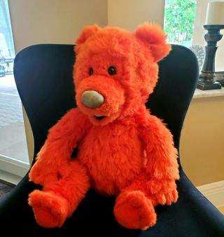 Disney World Bear In The Big Blue House 20” Ojo Orange Bear Plush Doll Stuffed
