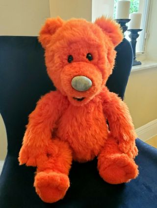 Disney World Bear In The Big Blue House 20” Ojo Orange Bear Plush doll Stuffed 2