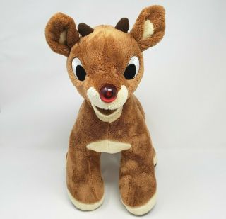 Build A Bear Rudolph Red Nosed Reindeer Light Up Stuffed Animal Plush Toy