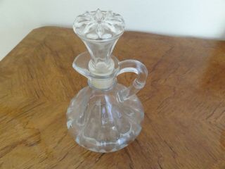 Vintage Anchor Hocking Clear Glass Oil/vinegar/syrup Cruet With Stopper 4