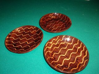 Vintage Jeff White Redware Pottery Dish Bowl,  Signed,  1988,  Perfect