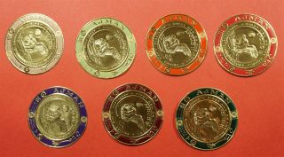 7 Ajman Space Jfk Kennedy Gold Coins Mnh 200348