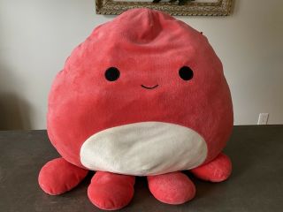 Squishmallows Large 20” Veronica The Octopus Plush 10/2018 Kelly Toy Red