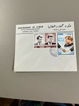 Ajman First Day Cover Kennedy