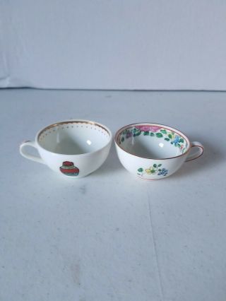 Set Of 2 Vintage Royal Worcester England Bone China Miniature Tea Cups