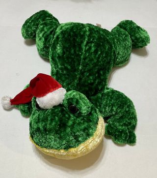 Dan Dee Large Green Christmas Frog Plush 28 " Long Laying Floppy Stuffed Animal
